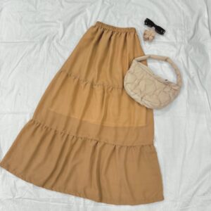 Beige 3 tiered skirt