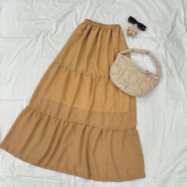 Beige 3 tiered skirt