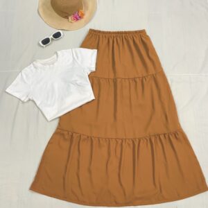 Golden 3 tiered skirt