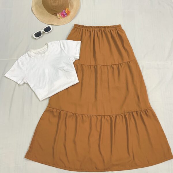 Golden 3 tiered skirt