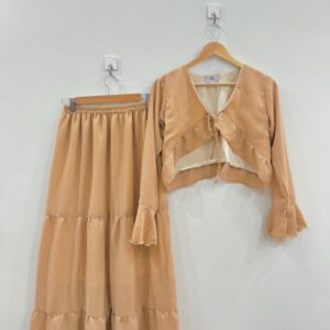 Beige Tie Up Top