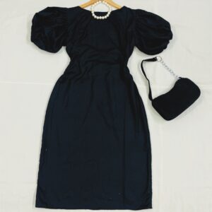 Black Boat Neck Dress