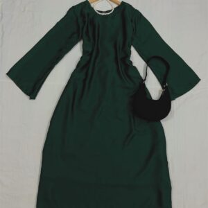 Bottle Green Modest Dress