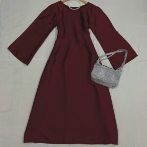 Maroon Modest Dress