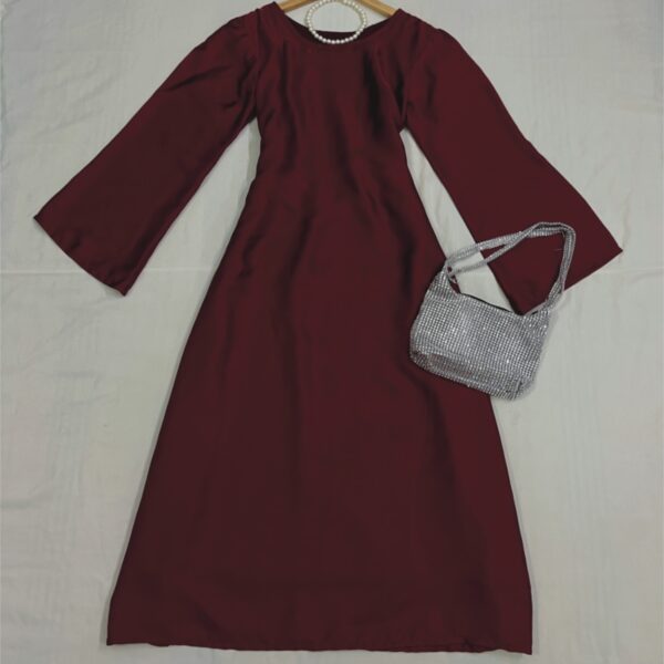 Maroon Modest Dress