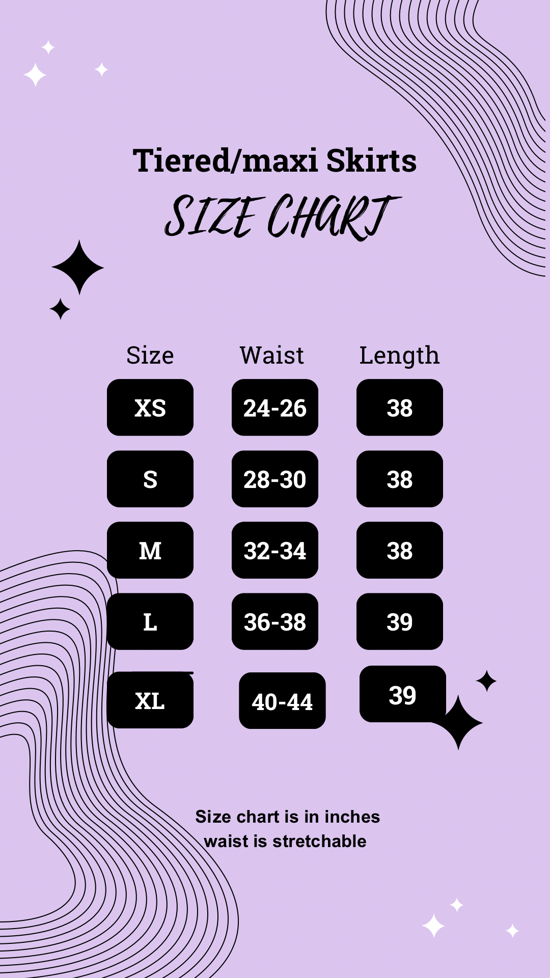 Pale and Brown Abstract Fashion Size Chart Instagram Story (1)