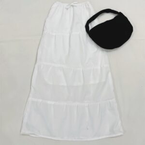 White Maxi 4 Tiered Skirt