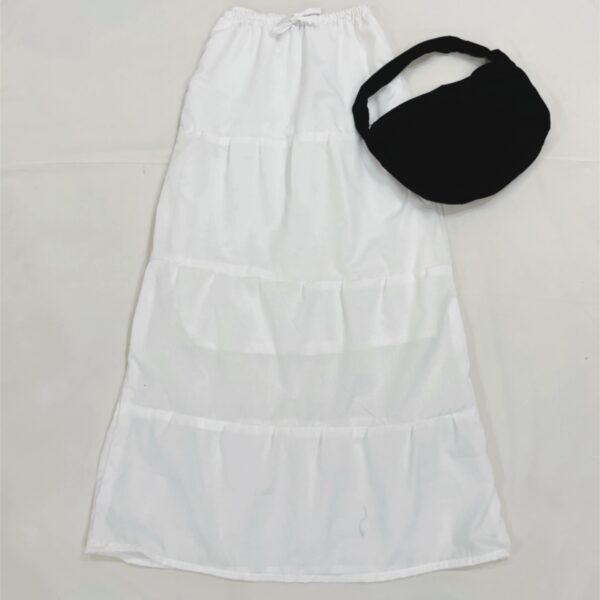 White Maxi 4 Tiered Skirt