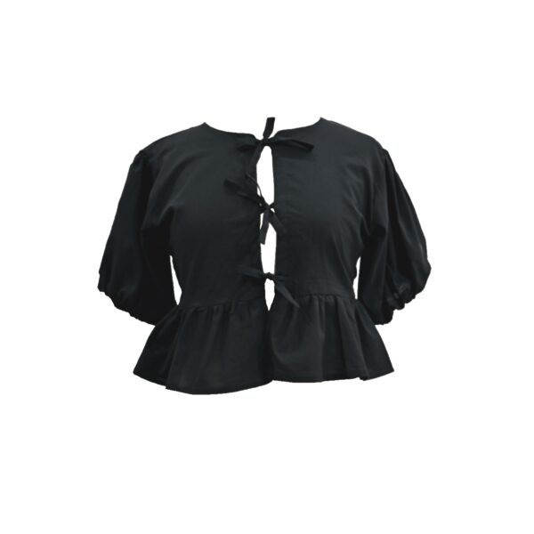 Black Peplum Top