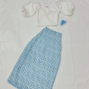 Iris skirt x baby doll sleeves top