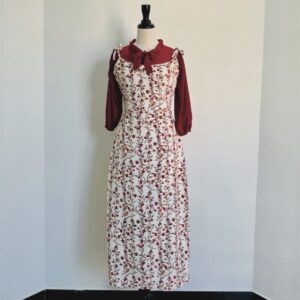 Beige Rose Korean Dress